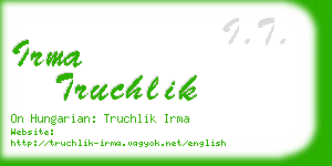irma truchlik business card